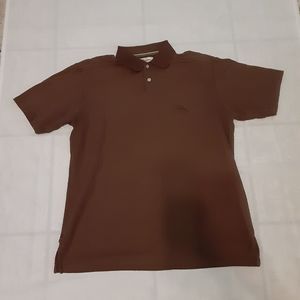 Tommy Bahama Short-sleeved Brown Button Up Polo